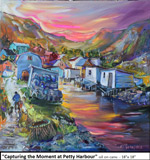 Capturing the Moment at Petty Harbour, Oil on Canvas